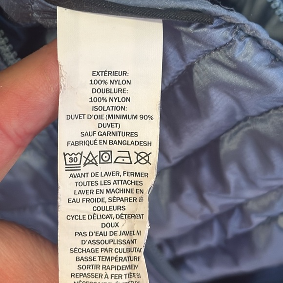 LL Bean Blue Quilted Nylon Ultralight Down Hooded Coat Size Smalll - Picture 12 of 16